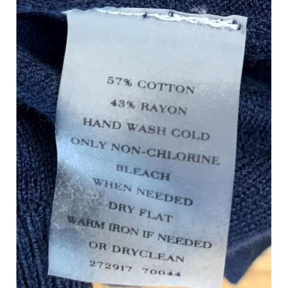 Ann Taylor Women Sweater Shirt Size Large Blue Crew Neck Knitted Keyhole New - Picture 7 of 7